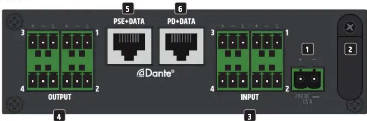 LD Systems DIO 22 - CONNESSIONI, ELEMENTI DI COMANDO E DI VISUALIZZAZIONE - 2