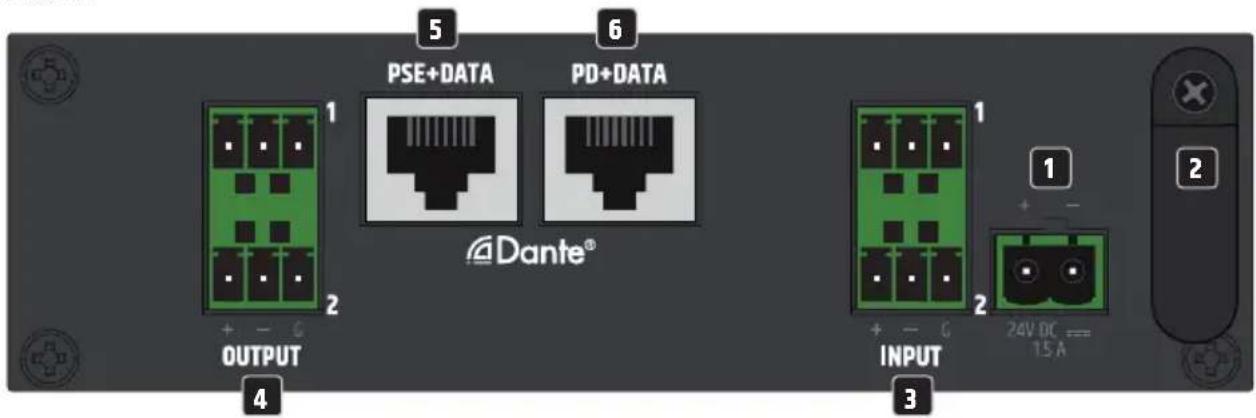 LD Systems DIO 22 - CONNESSIONI, ELEMENTI DI COMANDO E DI VISUALIZZAZIONE - 1