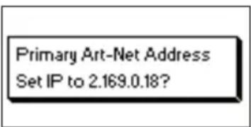 Cameo XNODE 8 - SET TO PRIMARY ART-NET IP - 1