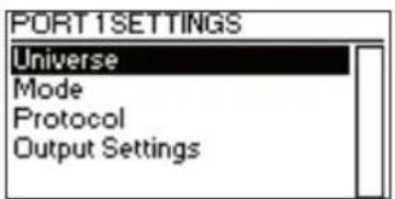 Cameo XNODE 8 - PORT SETTINGS (RÉGLAGES DE PORT) - 1