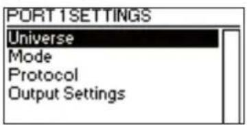 Cameo XNODE 8 - PORT SETTINGS - 1
