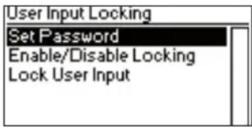 Cameo XNODE 8 - MENÜ – LOCK USER INPUT - 1