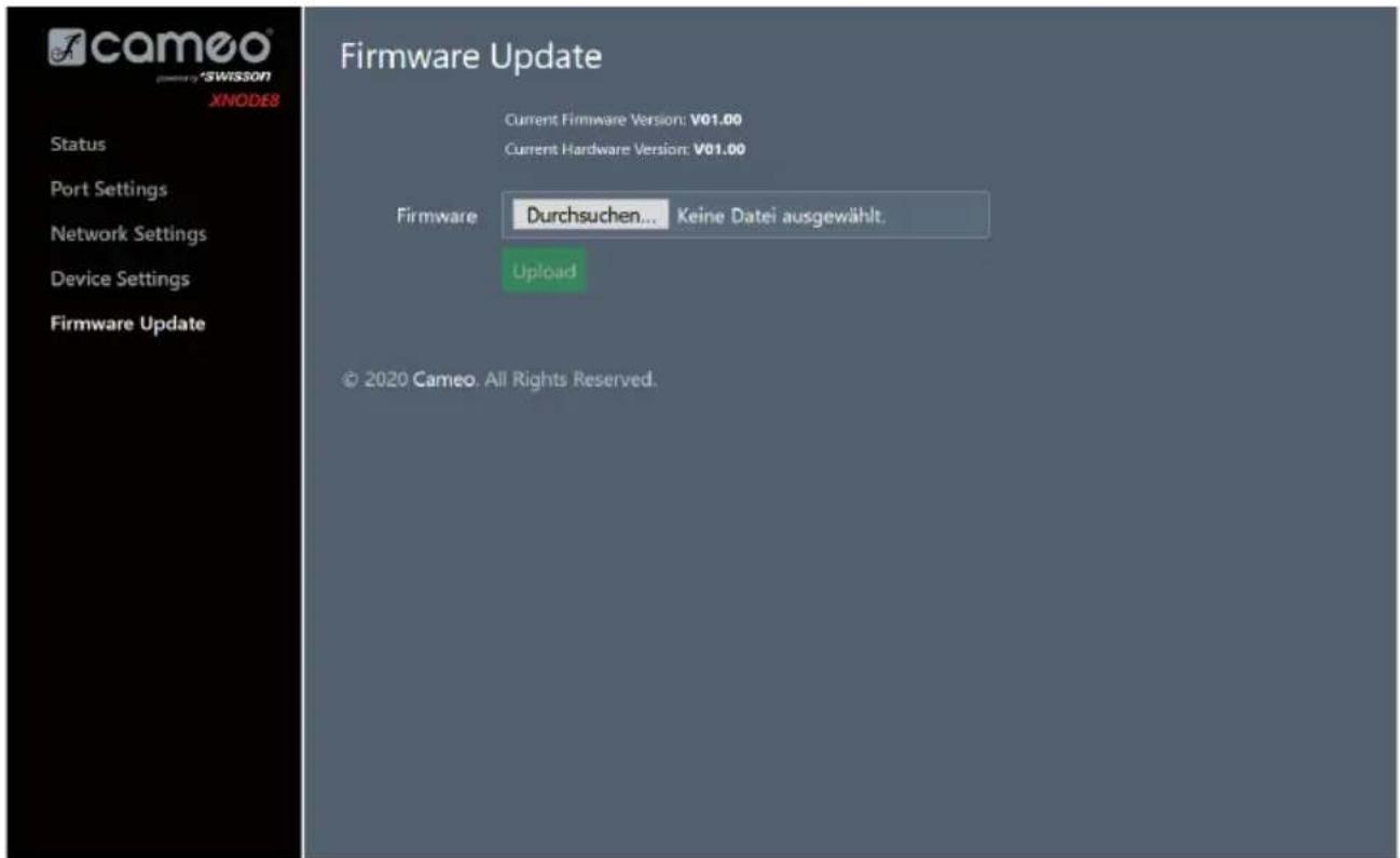 Cameo XNODE 8 - PAGE DE MISE À JOUR DU FIRMWARE - 1