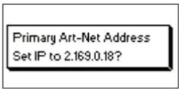 Cameo XNODE 8 - USTAW ADRES IP PODSTAWOWEJ SIECI ART-NET - 1