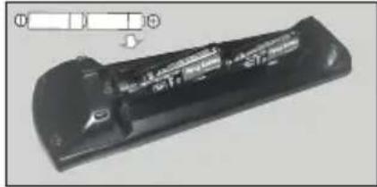 PANASONIC TX-50JX610E - Colocacion de las pilas en el mando a distancia - 2