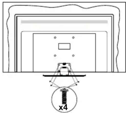 PANASONIC TX-50JX610E - Montaje del pedestal - 3