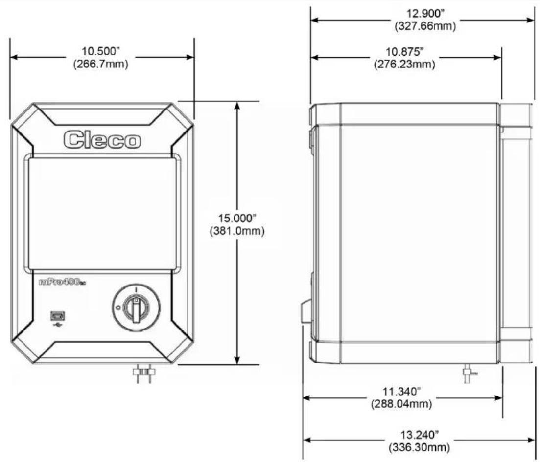 Cleco mPro400GCD - Dimensions - 1