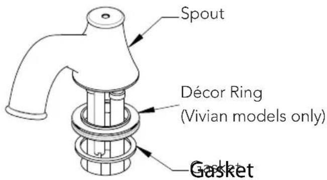 TOTO Vivian TL220DDH12 - INSTALLATION PROCEDURE - Spout - 1