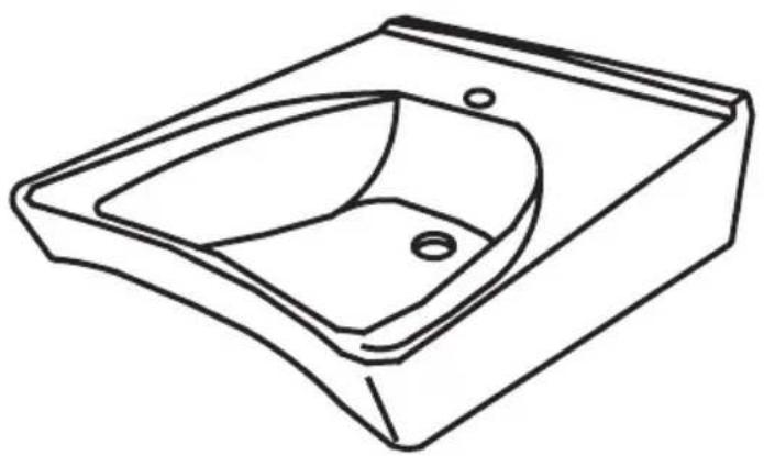 TOTO LT307 - Wall Mounted Lavatory - 1