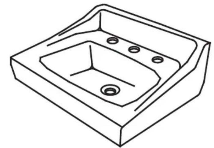 TOTO LT307 - Lavabo mural - 1