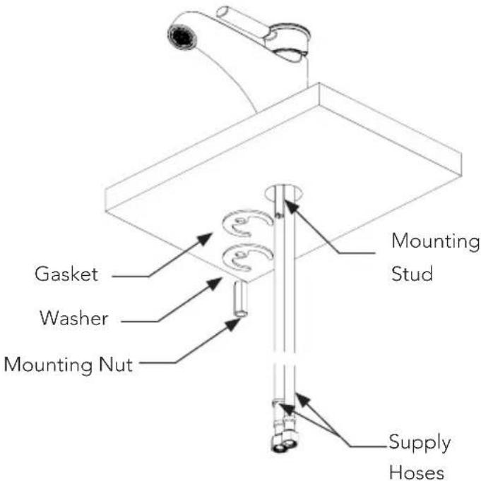 TOTO Keane TL211SD12 - Place O-ring under spout. - 2