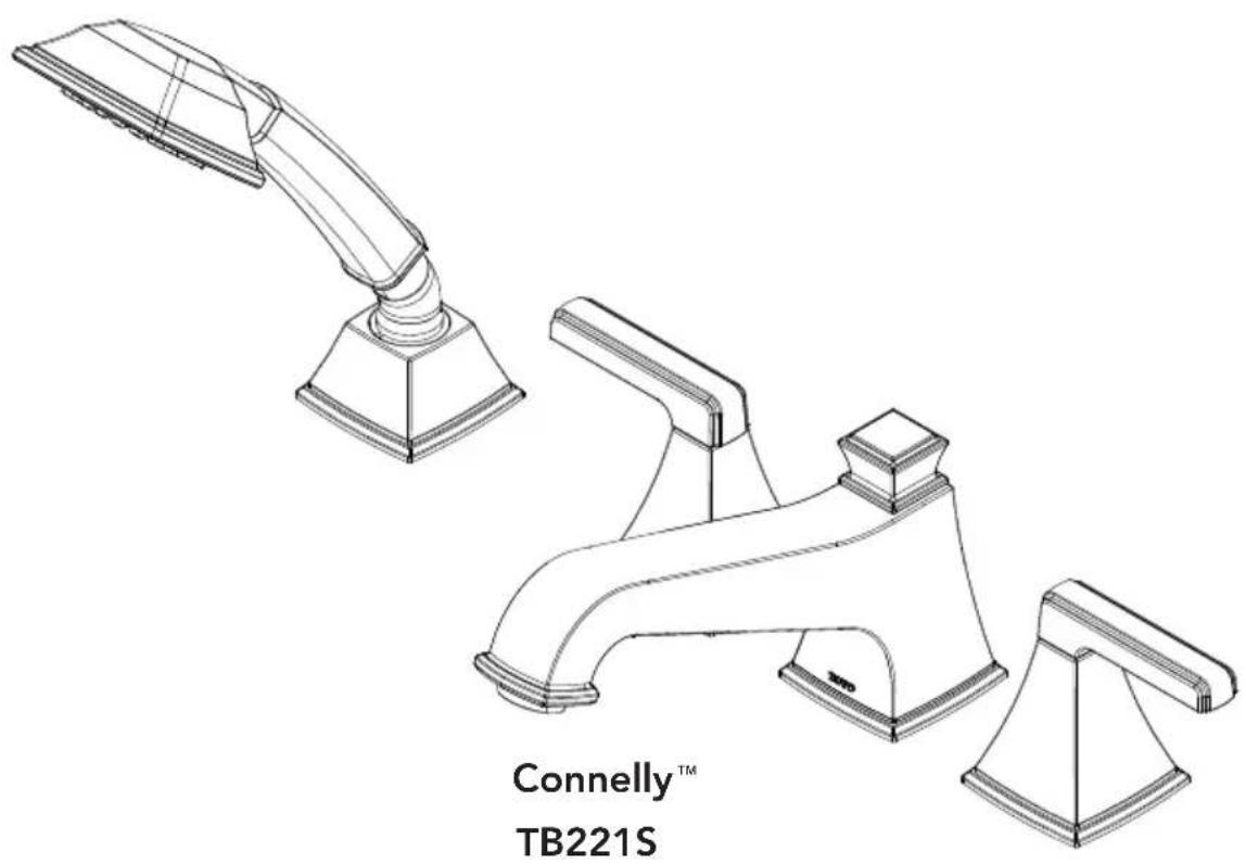 TOTO Connelly TB221S - Hole Roman Tub Trim - 1