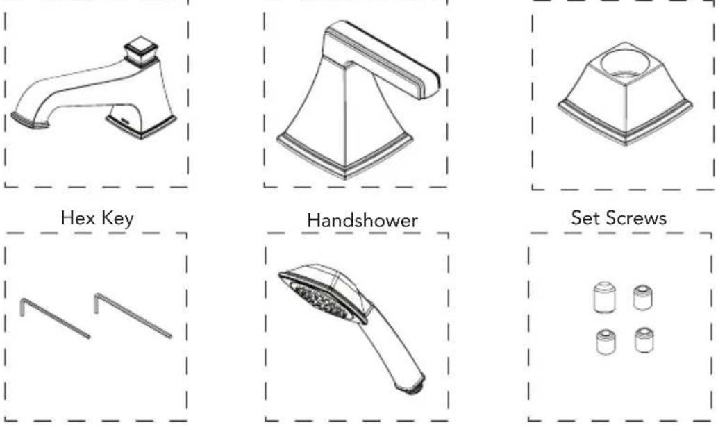 TOTO Connelly TB221S - INCLUDED PARTS - 1