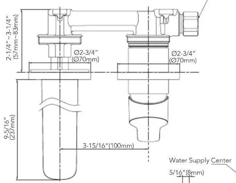 TOTO TLG01311U - ROUGH-IN DIMENSIONS / BOSQUEJO ROBINETTERIE BRUTE / DIMENSÕES APROXIMADAS - 2