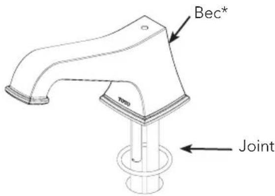 TOTO Connelly TL221DD - PROCÉDURE D'INSTALLATION - Bec - 1