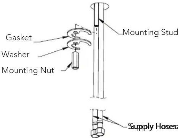 TOTO Silas TL210SD12 - Place gasket under spout. - 3