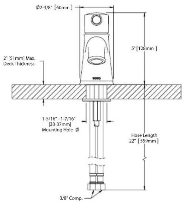 TOTO Silas TL210SD12 - ROUGH-IN DIMENSIONS / DIMENSIONES PRELIMINARES / DIMENSIONS BRUTES - 2