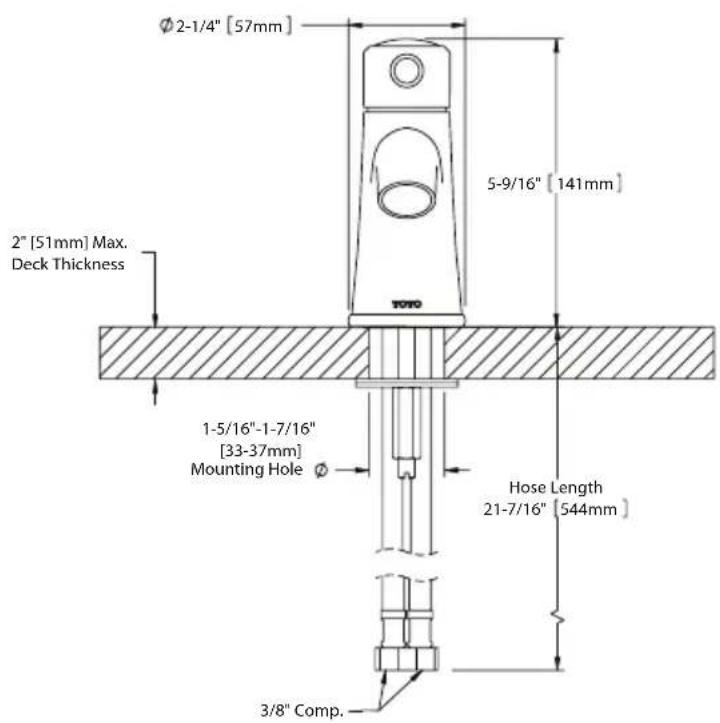 TOTO Silas TL210SD12 - ROUGH-IN DIMENSIONS / DIMENSIONES PRELIMINARES / DIMENSIONS BRUTES - 2