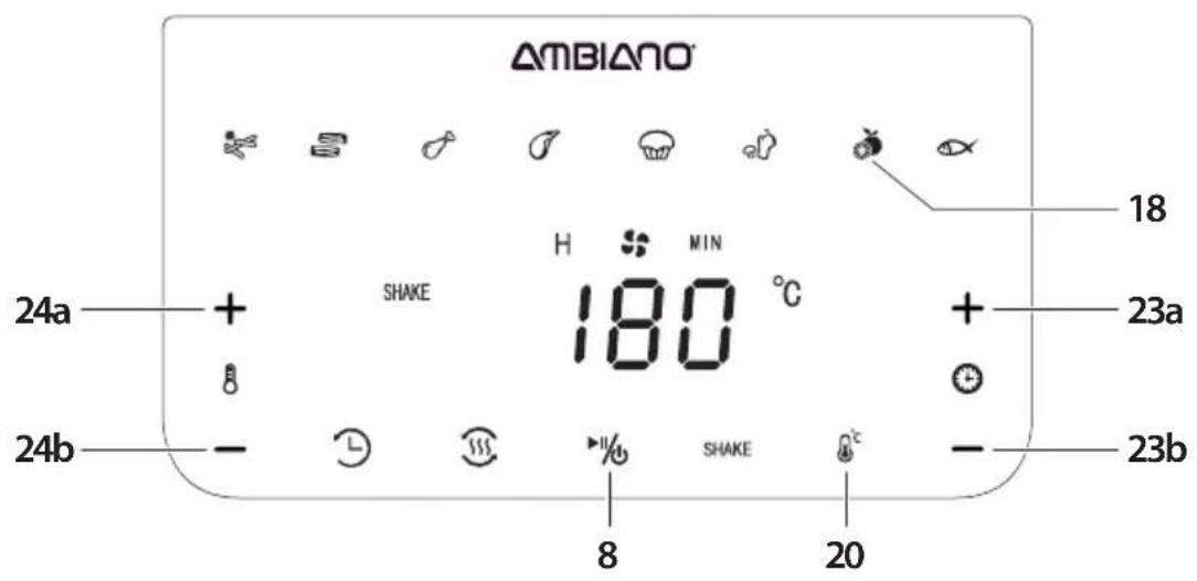 AMBIANO 18 SHAKE 180 °C 24a + 23a 24b - 8 20 SHAKE 23b -