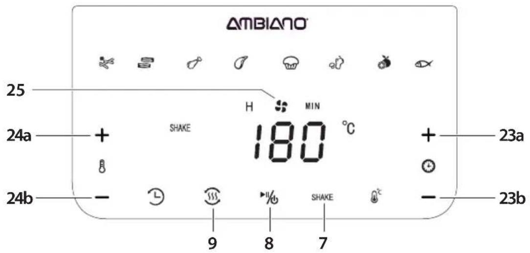 Ambiano GT-AF-17 - rungsfunktion 10 nicht, wenn Sie leicht verderbliche Lebensmittel zubereiten wollen (z. B. Fleisch oder Fisch). - 2