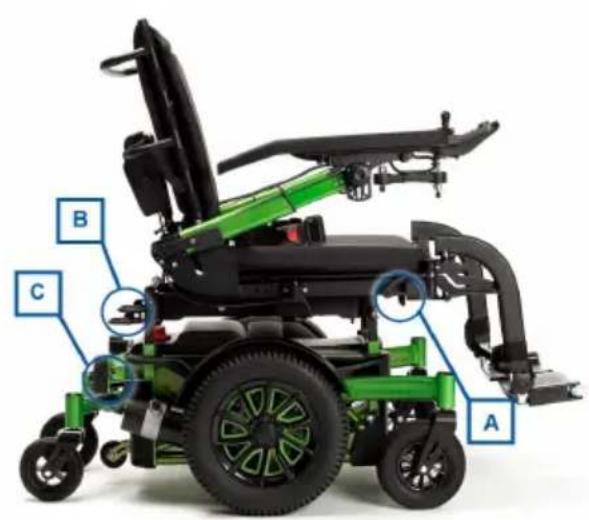 Vermeiren Sigma 230 - Securing the wheelchair - 2
