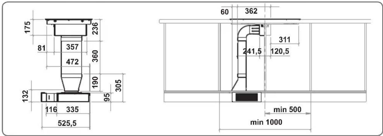 VESTEL VEA36016 - MONTAGEABMESSUNGEN - 8