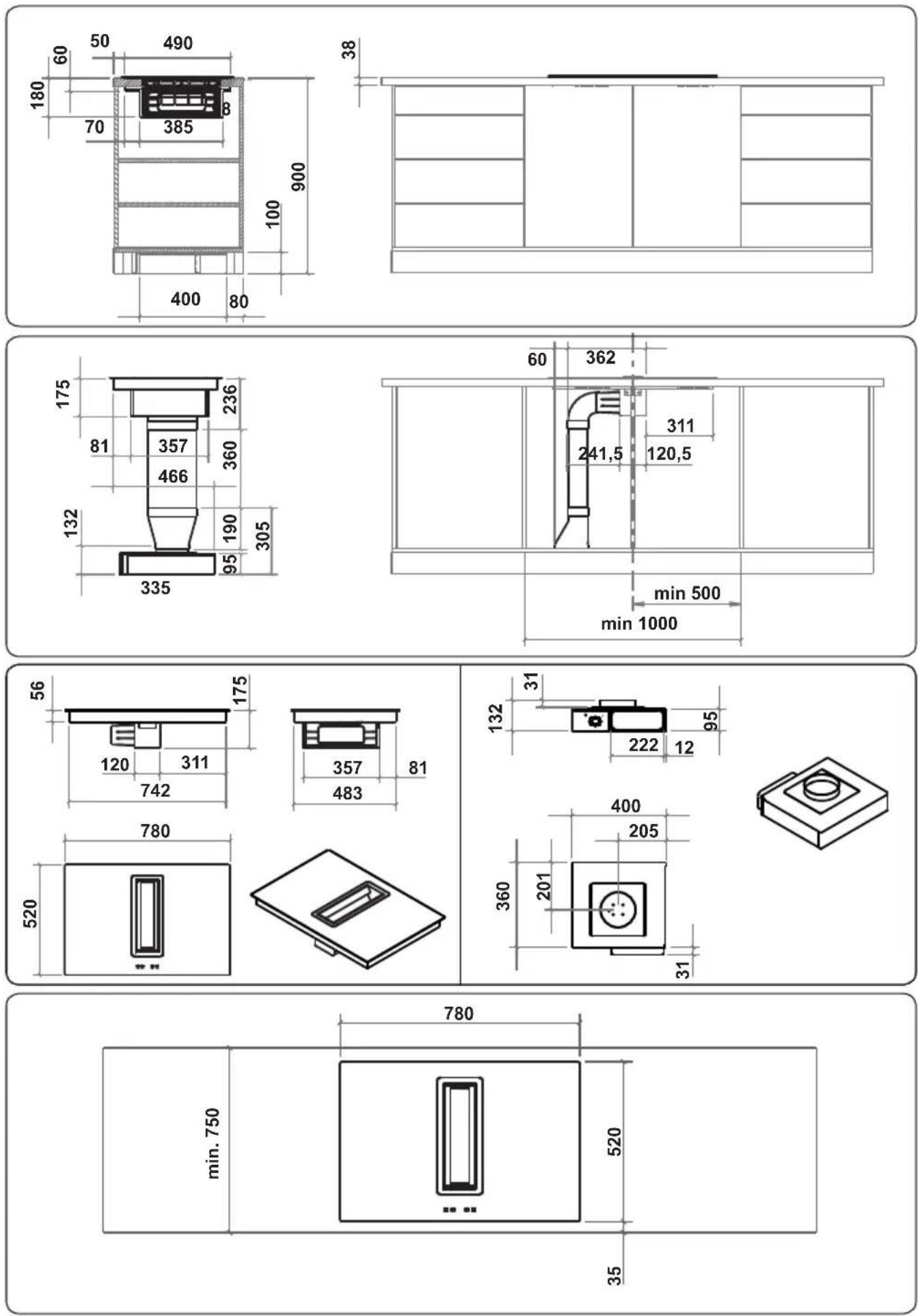 VESTEL VEA36016 - INSTALLATION DIMENSIONS - 6