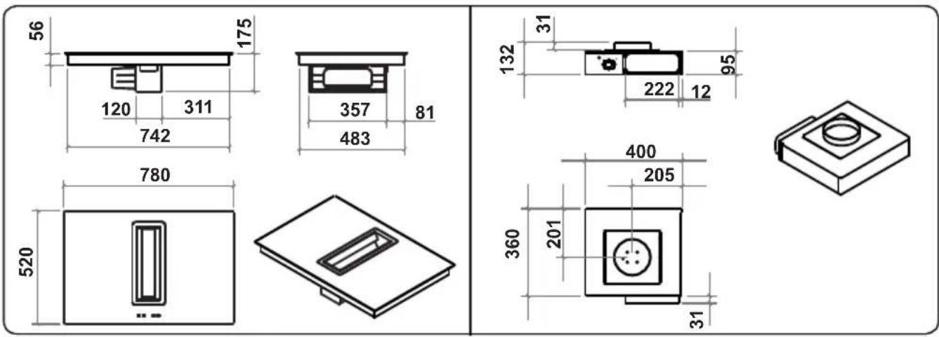 VESTEL VEA36016 - MONTAGEABMESSUNGEN - 9