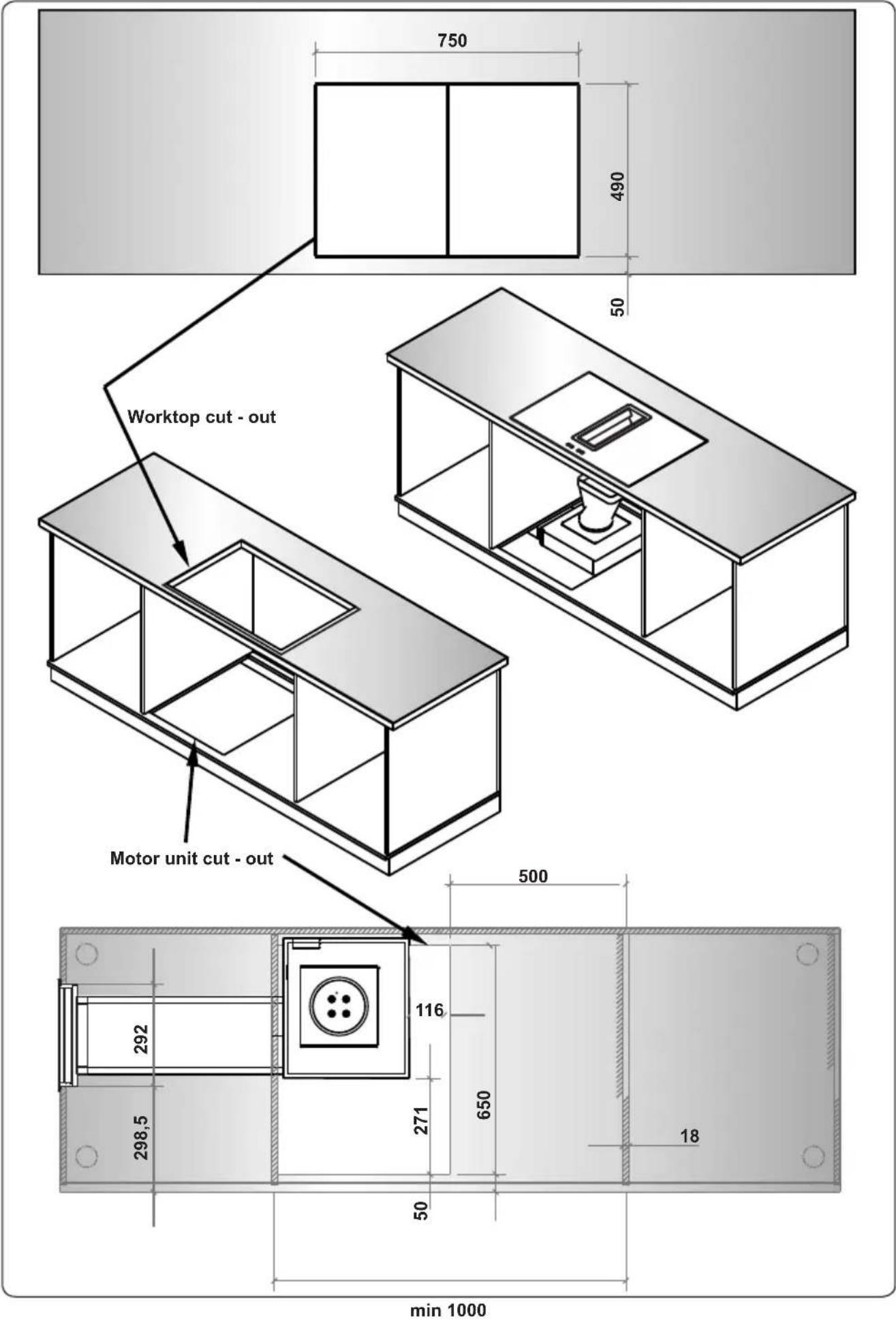 VESTEL VEA36016 - INSTALLATION DIMENSIONS - 2