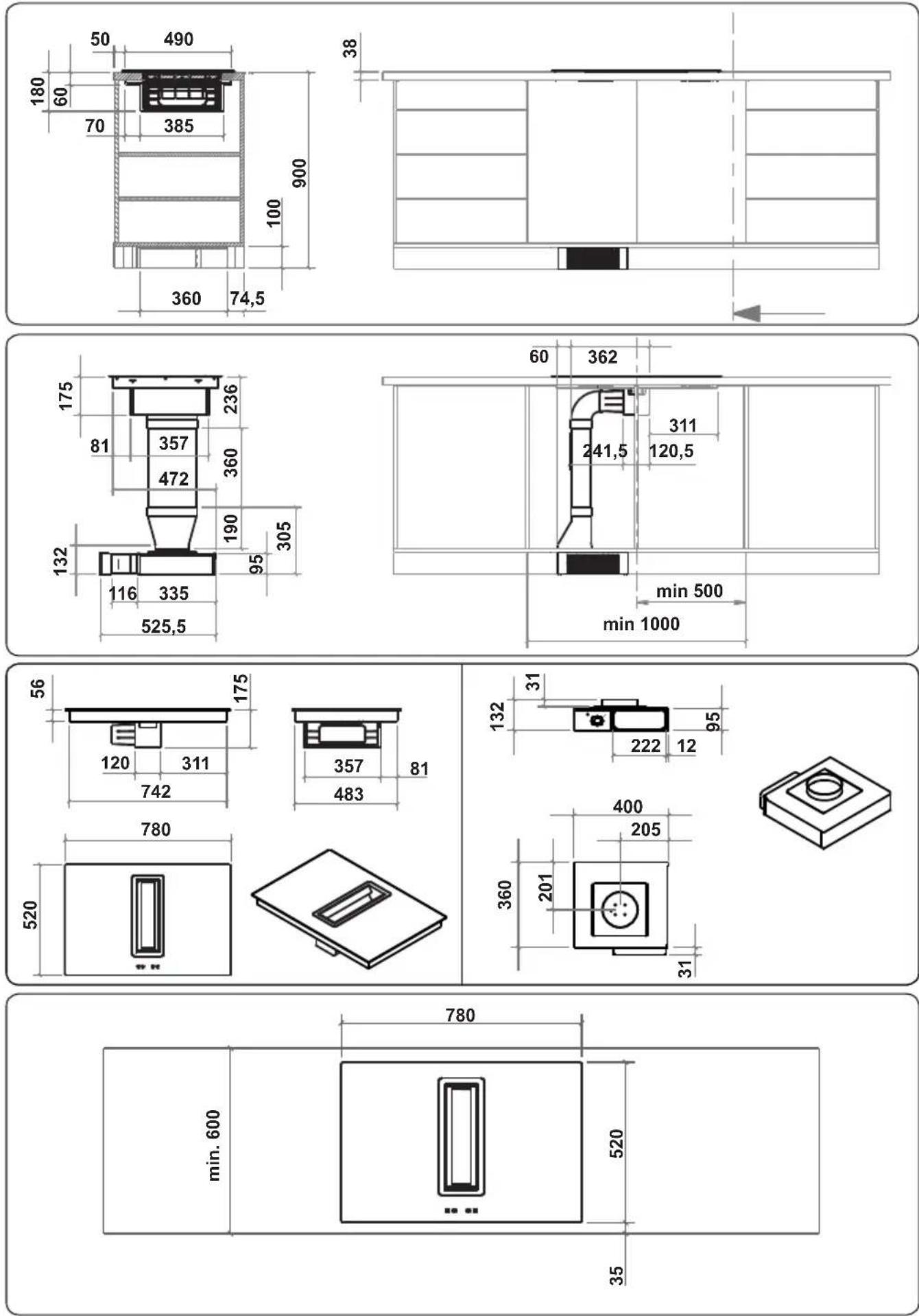 VESTEL VEA36016 - INSTALLATION DIMENSIONS - 8