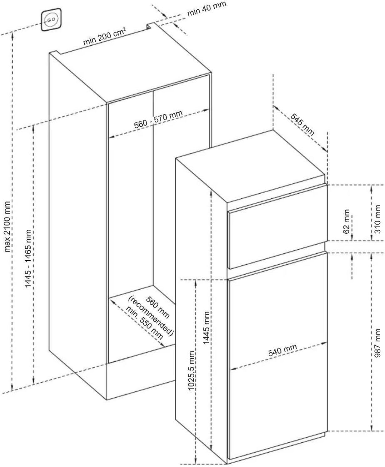 VESTEL VEKD5115 - Dimensions - 1