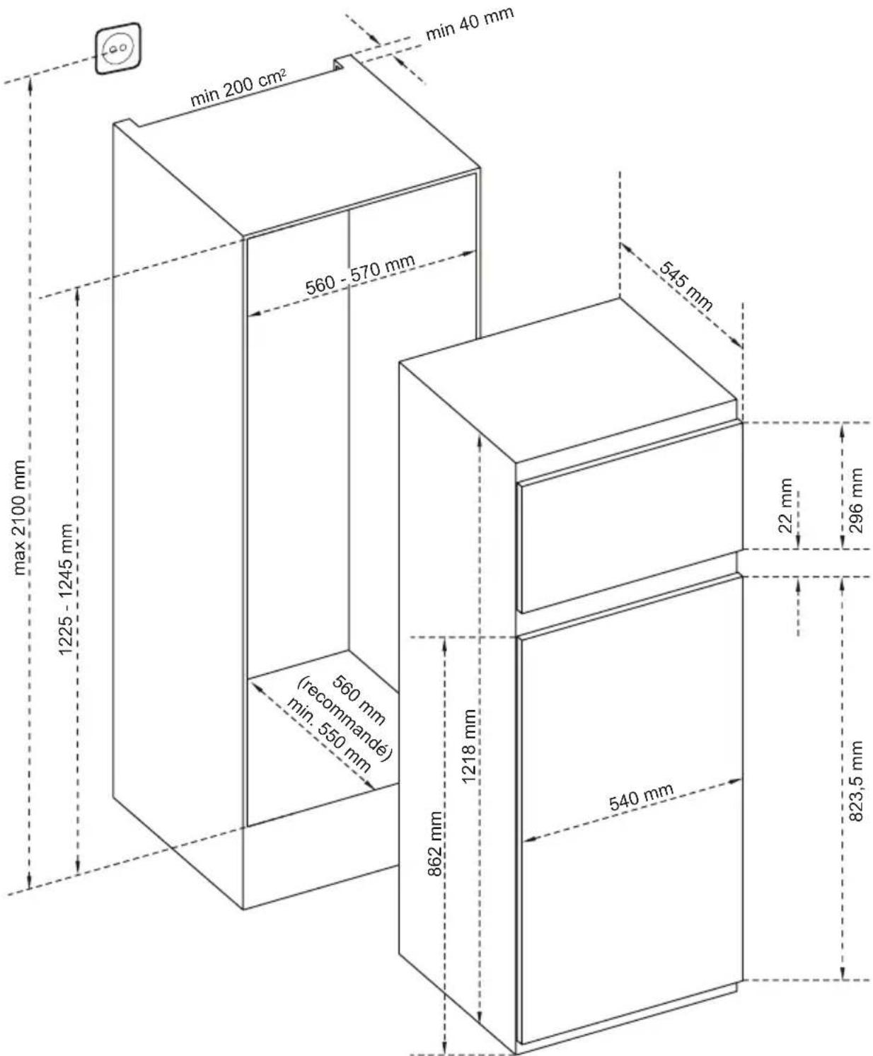 VESTEL VEKD4136 - Dimensions - 1
