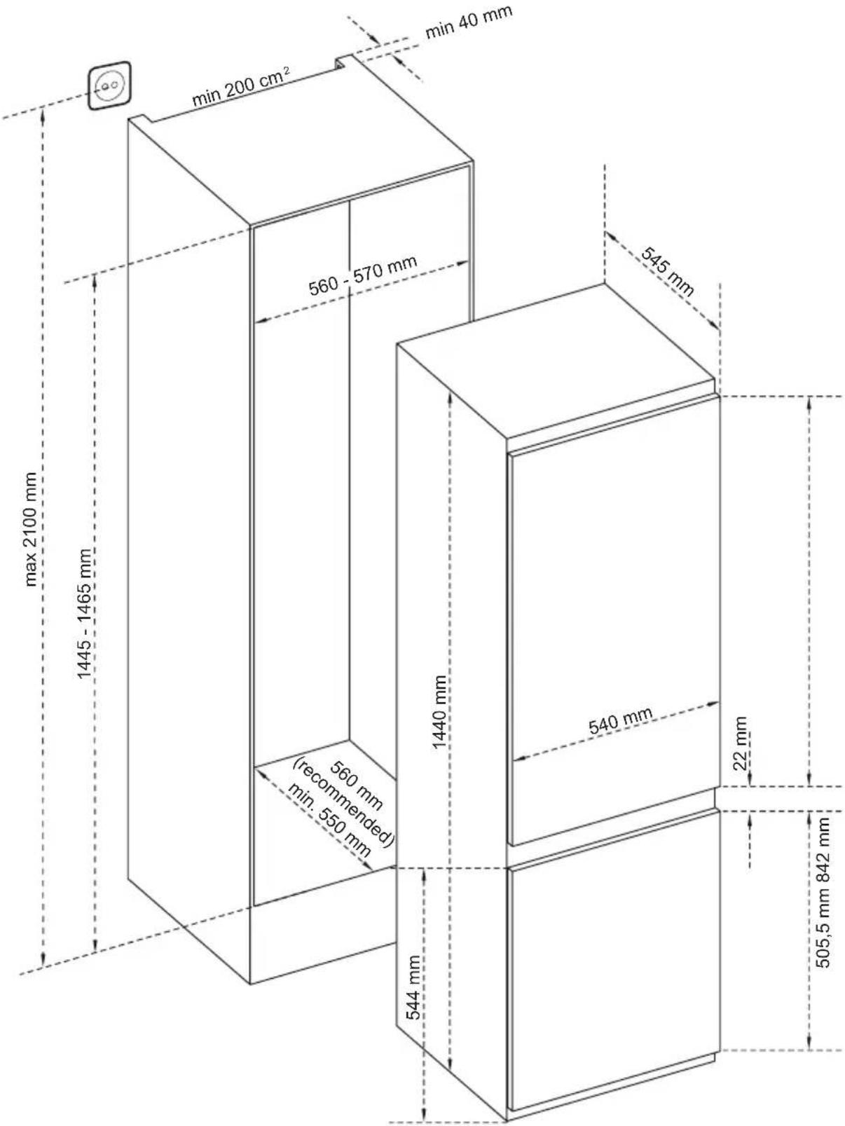 VESTEL VEKK5125 - Dimensions - 1