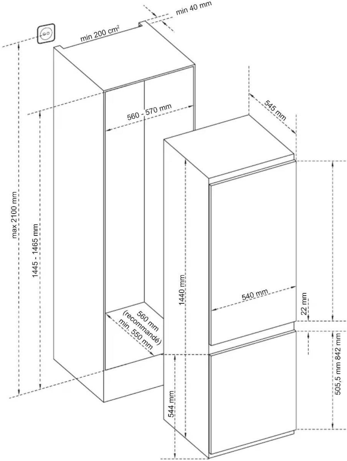 VESTEL VEKK5125 - Dimensions - 1