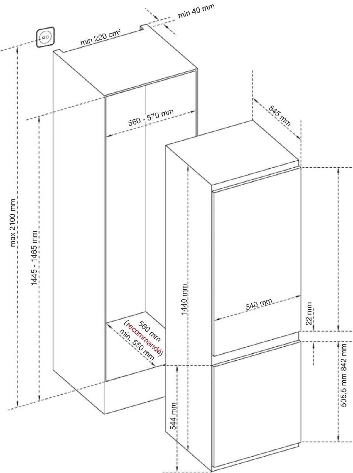 VESTEL VEKK5126 - Dimensions - 1
