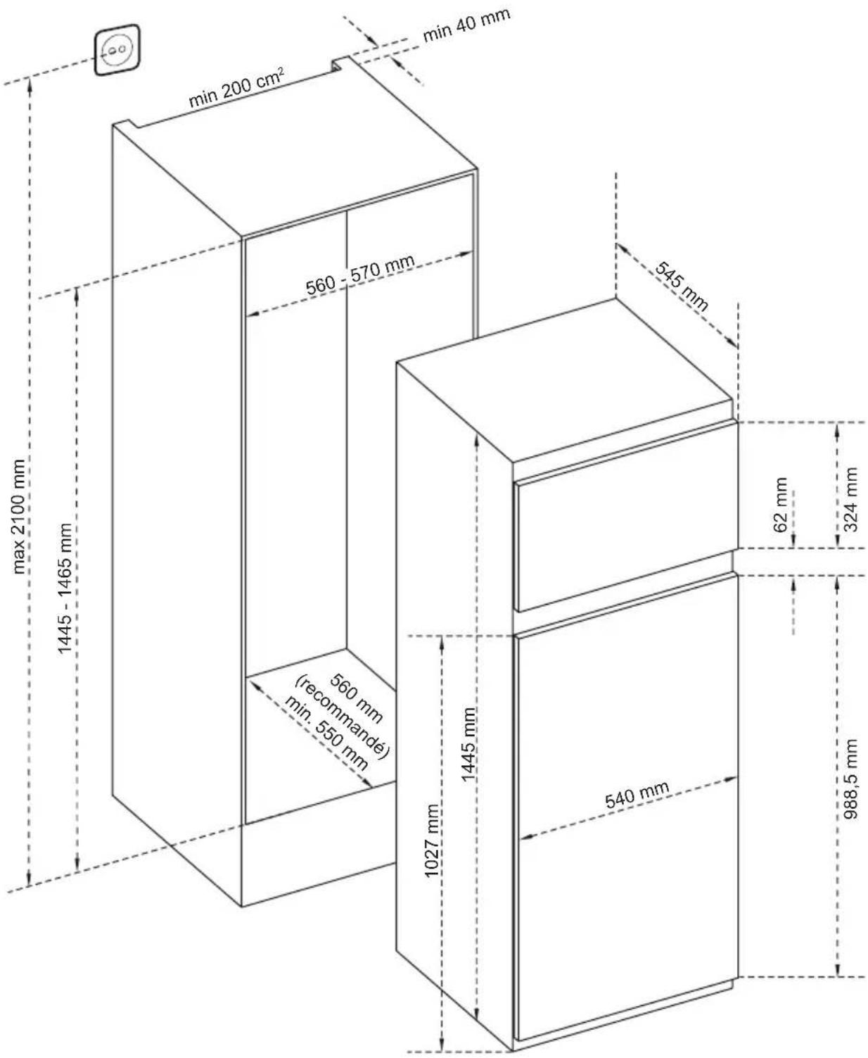 VESTEL VEKD5035 - Dimensions - 1
