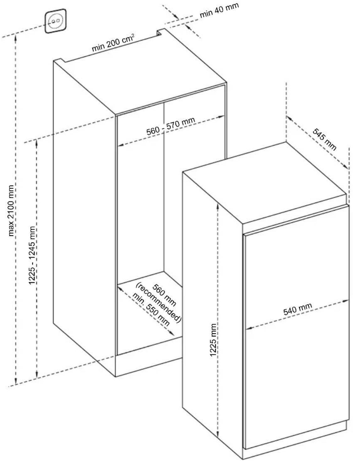VESTEL VEKS4126 - Dimensions - 1