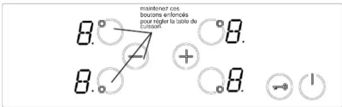 ATLANTIC ATLCK60X20X - REGLAGE DE LA TABLE DE CUISSON - 1