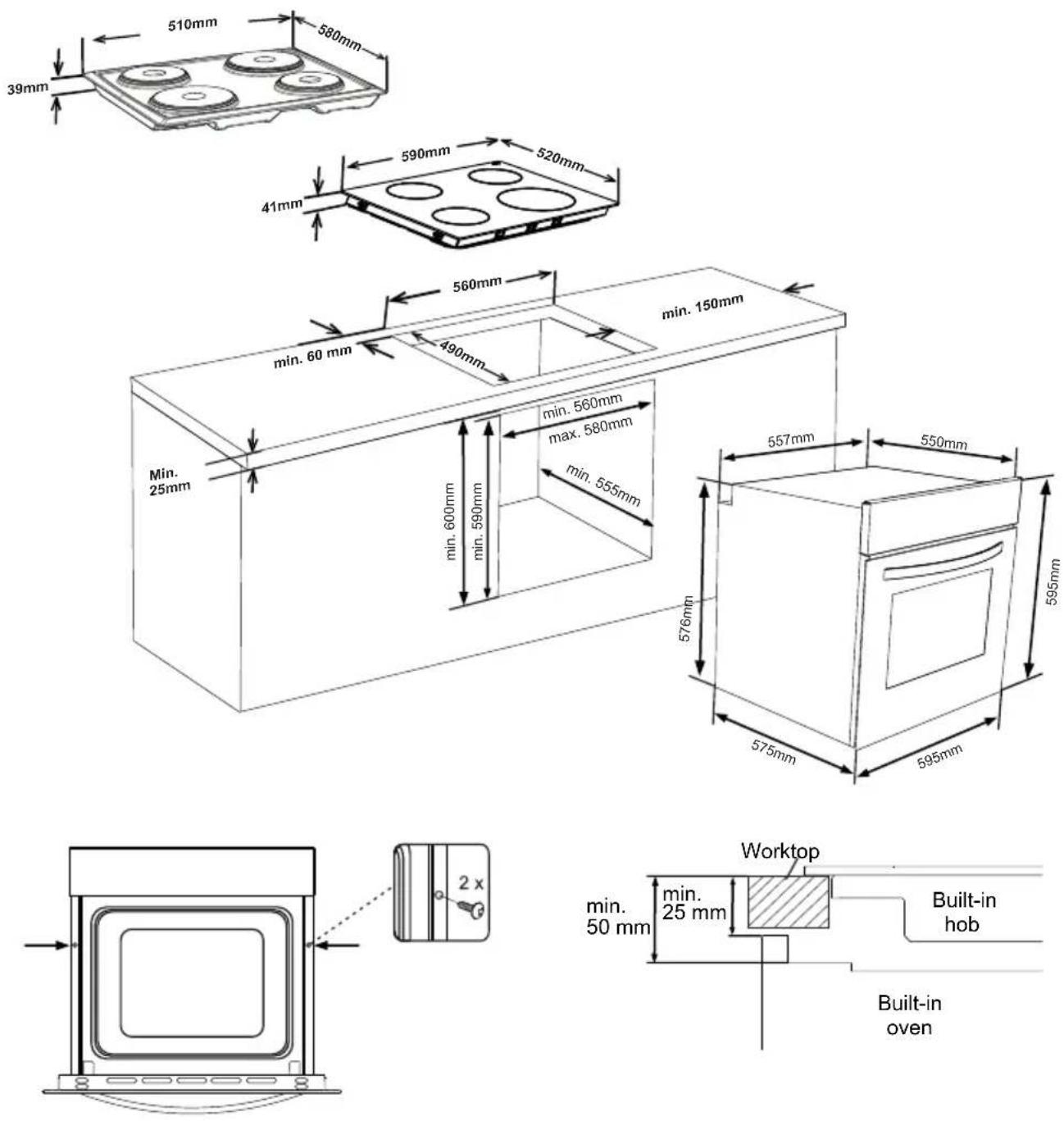 ATLANTIC ATL OS20 GK - INSTALLATION OF BUILT-IN OVEN - 1