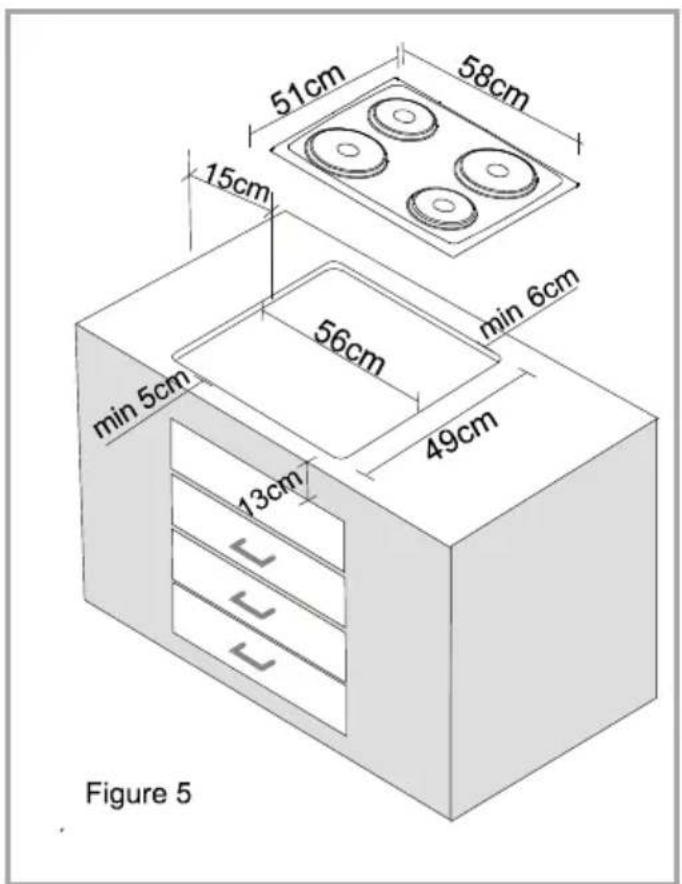 ATLANTIC ATL OS10 IN - POSITIONING THE BUILT-IN HOB - 4