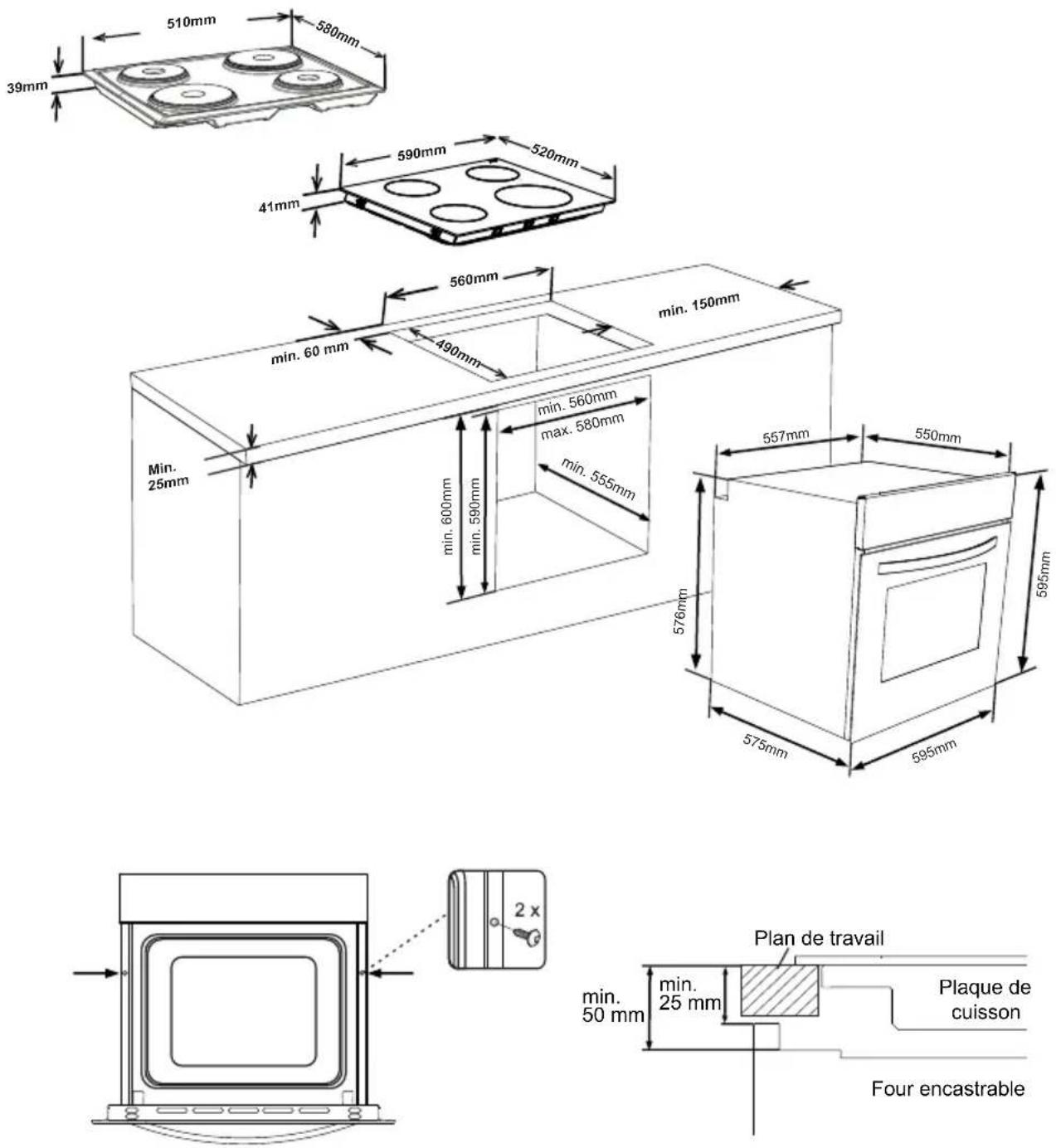 ATLANTIC ATL OS10 IN - INSTALLATION DU FOUR ENCASTRABLE - 1