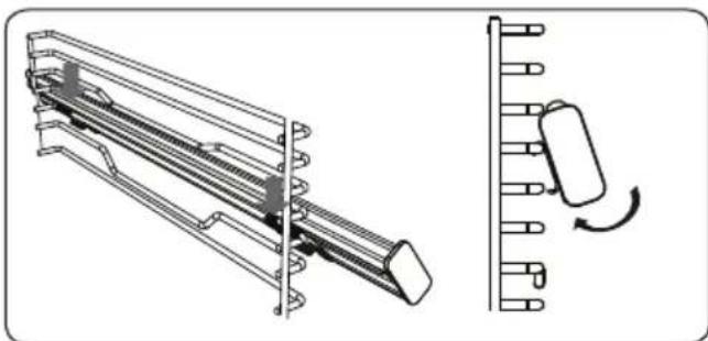 ATLANTIC ATL EBMulti569HA - Draadrek met half uitschuifbare Easyfix halve telescopische rail - 3
