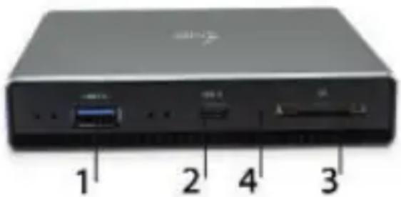 i-TEC C31HDD4KDOCKPD - Predni panel: - 1