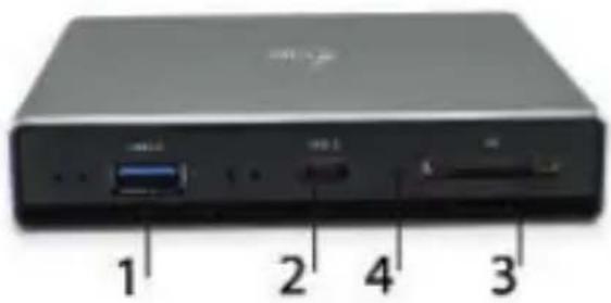 i-TEC C31HDD4KDOCKPD - BESCHREIBUNG DER DOCKINGSTATION Vorderseite: - 1