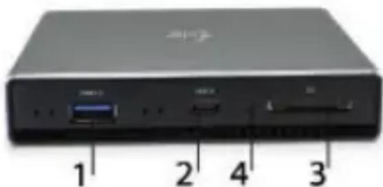i-TEC C31HDD4KDOCKPD - Panel przedni: - 1