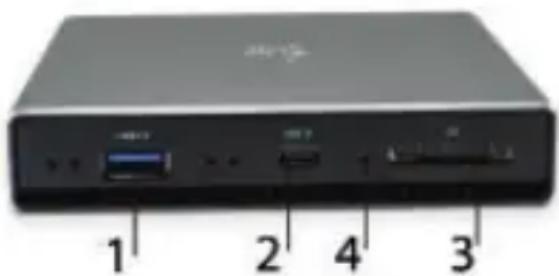 i-TEC C31HDD4KDOCKPD - Pannello anteriore: - 1