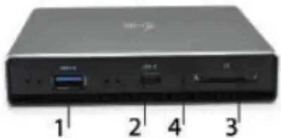 i-TEC C31HDD4KDOCKPD - DESCRIPTION DE LA STATION D'ACCUEIL Panneau avant: - 1