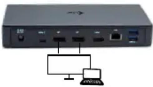 i-TEC C31TRIPLEDOCKPD - CONNECTION D'UN MONITEUR HDMI / DISPLAYPORT - 1