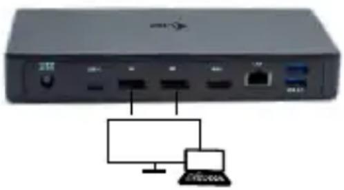 i-TEC C31TRIPLEDOCKPD - CONEXIÓN DE LA PANTALLA HDMI/DP - 1