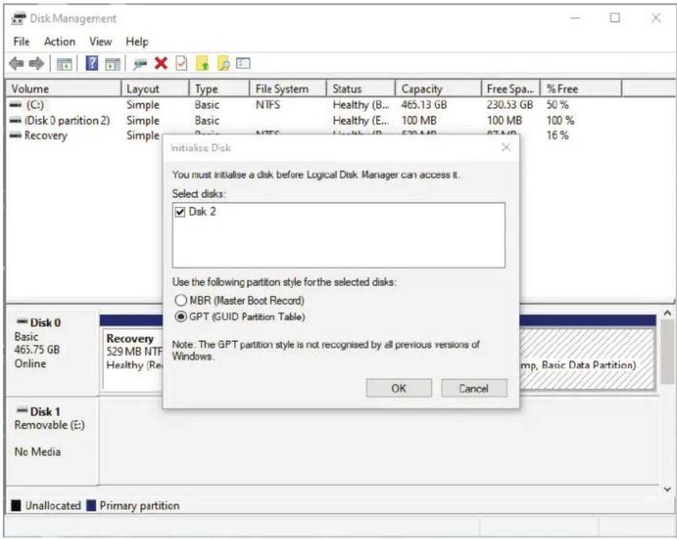 iStorage diskAshur M² - Initialising and formatting diskAshur M² for Windows - 1